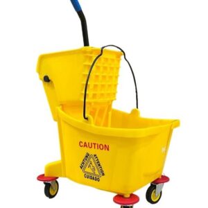 Single mop bucket with wringer