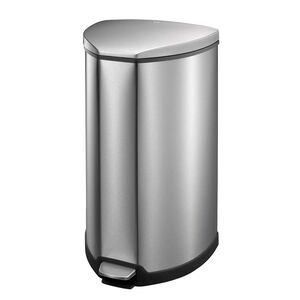 Soft Closing Stainless Steel Step Bin Silver