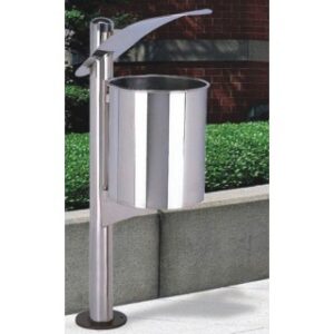 Pole-mounted dustbin
